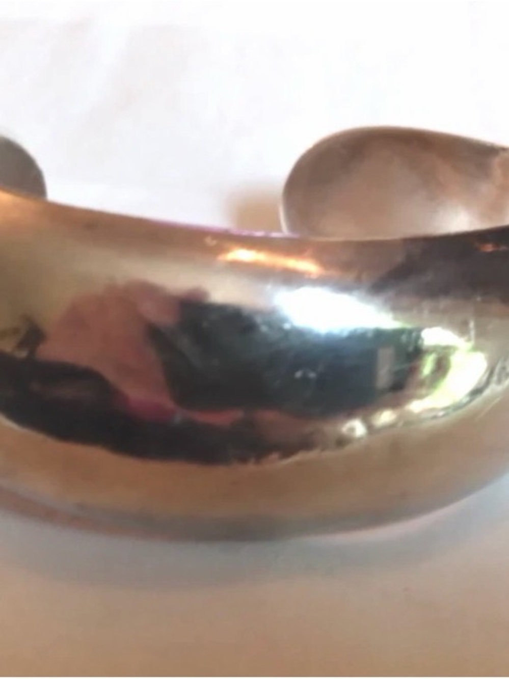 Sterling Silver Hollow Cuff Bracelet Sz S
